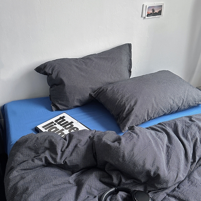 91家纺网 家纺一手货源 找家纺 （总）柚可家居 2024新款40支色织水洗棉四件套-伯佳