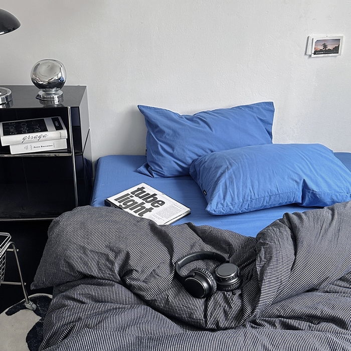 91家纺网 家纺一手货源 找家纺 （总）柚可家居 2024新款40支色织水洗棉四件套-伯佳