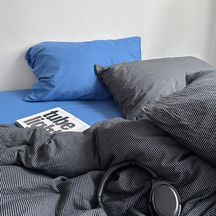 91家纺网 家纺一手货源 找家纺 （总）柚可家居 2024新款40支色织水洗棉四件套-伯佳