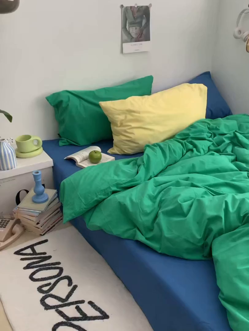 91家纺网 家纺一手货源 找家纺 （总）柚可家居 2024新款40支色织水洗棉四件套-珂玛