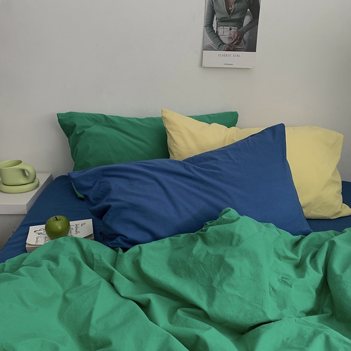 91家纺网 家纺一手货源 找家纺 （总）柚可家居 2024新款40支色织水洗棉四件套-珂玛