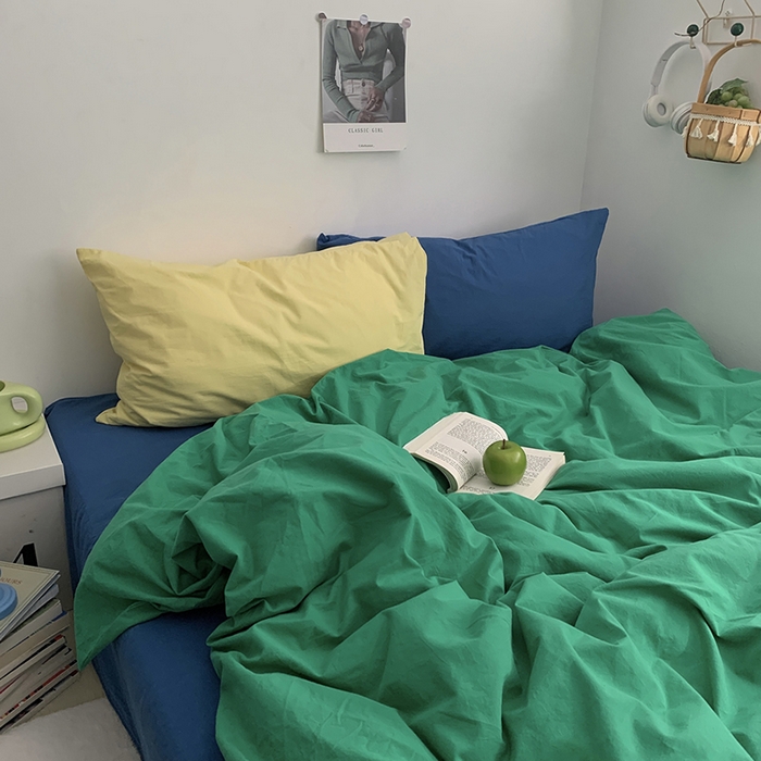 91家纺网 家纺一手货源 找家纺 （总）柚可家居 2024新款40支色织水洗棉四件套-珂玛