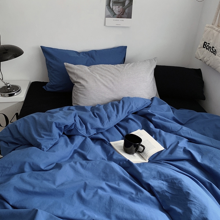 91家纺网 家纺一手货源 找家纺 （总）柚可家居 2024新款40支色织水洗棉四件套-深海秘境