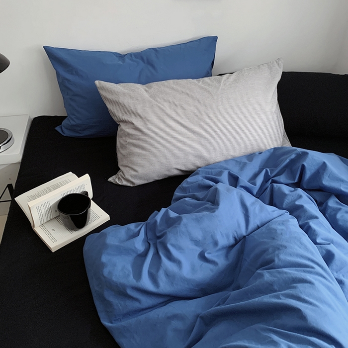 91家纺网 家纺一手货源 找家纺 （总）柚可家居 2024新款40支色织水洗棉四件套-深海秘境