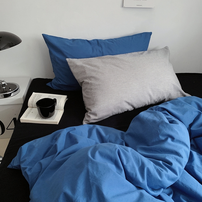 91家纺网 家纺一手货源 找家纺 （总）柚可家居 2024新款40支色织水洗棉四件套-深海秘境