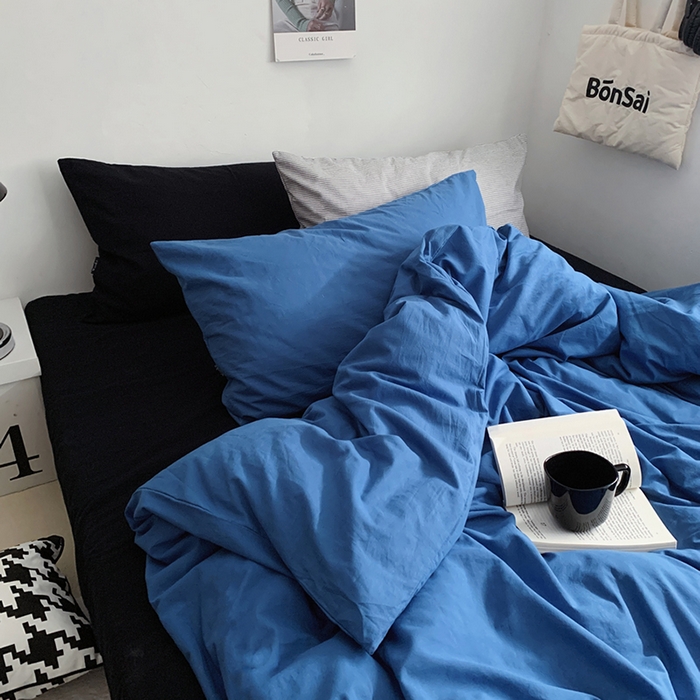 91家纺网 家纺一手货源 找家纺 （总）柚可家居 2024新款40支色织水洗棉四件套-深海秘境