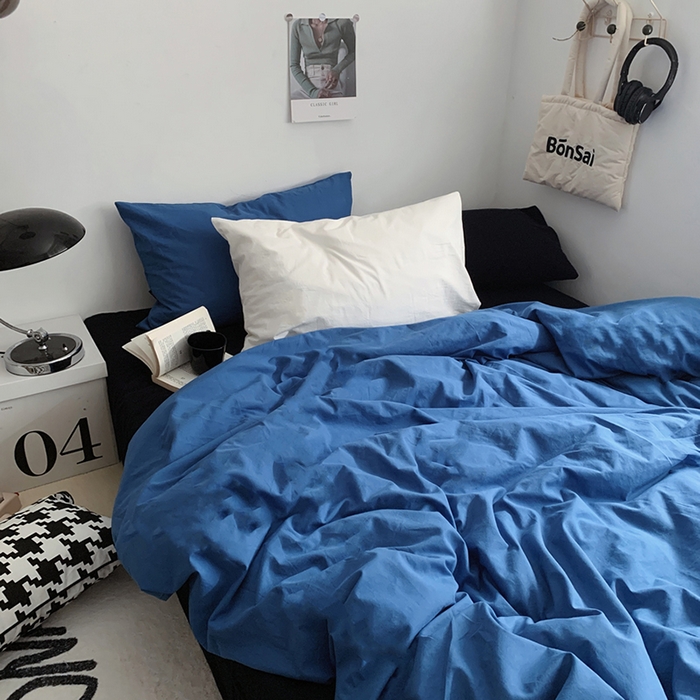 91家纺网 家纺一手货源 找家纺 （总）柚可家居 2024新款40支色织水洗棉四件套-深海秘境