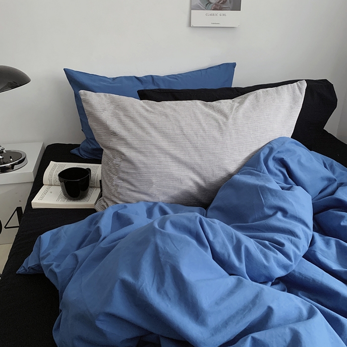 91家纺网 家纺一手货源 找家纺 （总）柚可家居 2024新款40支色织水洗棉四件套-深海秘境