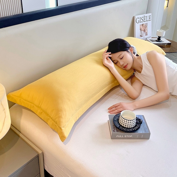 91家纺网 家纺一手货源 找家纺 （总）雨彤家纺 2025年新款A类纯色水洗棉枕套