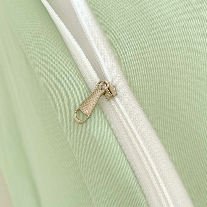 91家纺网 家纺一手货源 找家纺 雨彤家纺 2025年新款A类纯色水洗棉枕套 月光绿