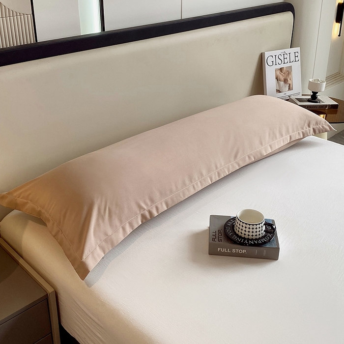 91家纺网 家纺一手货源 找家纺 雨彤家纺 2025年新款A类纯色水洗棉枕套 土黄