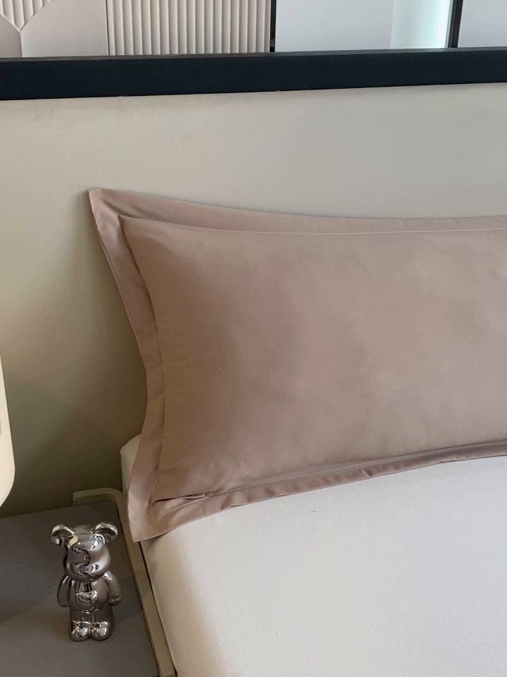 91家纺网 家纺一手货源 找家纺 雨彤家纺 2025年新款A类纯色水洗棉枕套 土黄