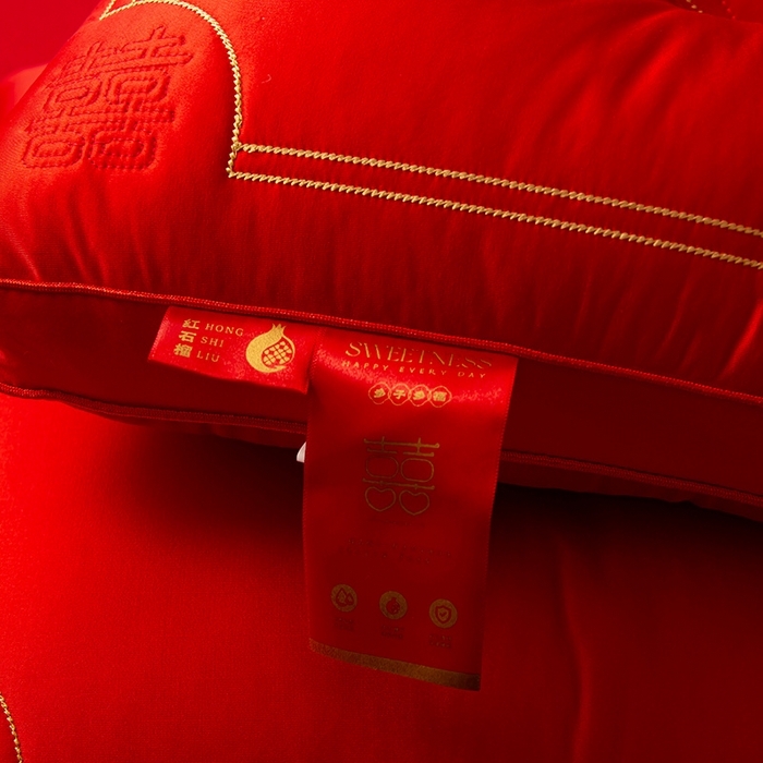 91家纺网 家纺一手货源 找家纺 （总）糖果枕芯 2025新款多子多福婚庆枕