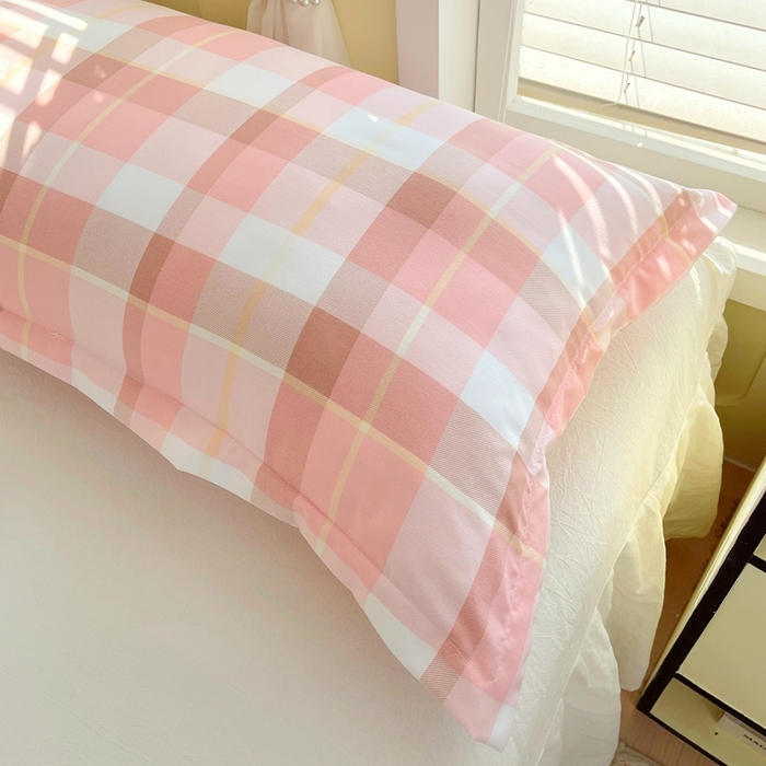 91家纺网 家纺一手货源 找家纺 雨彤家纺 2025年新款A类条纹水洗棉枕套 曼迪格