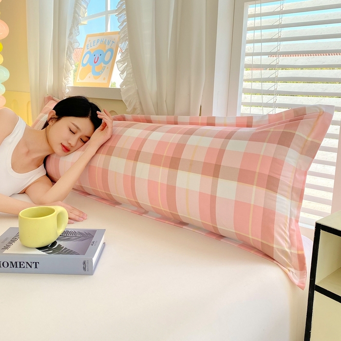 91家纺网 家纺一手货源 找家纺 雨彤家纺 2025年新款A类条纹水洗棉枕套 曼迪格