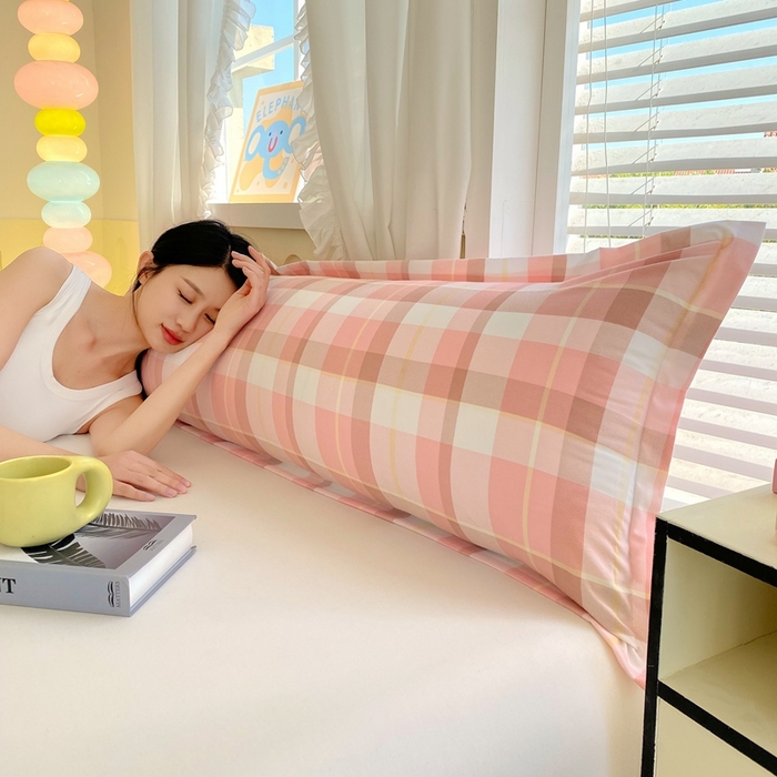 91家纺网 家纺一手货源 找家纺 雨彤家纺 2025年新款A类条纹水洗棉枕套 曼迪格