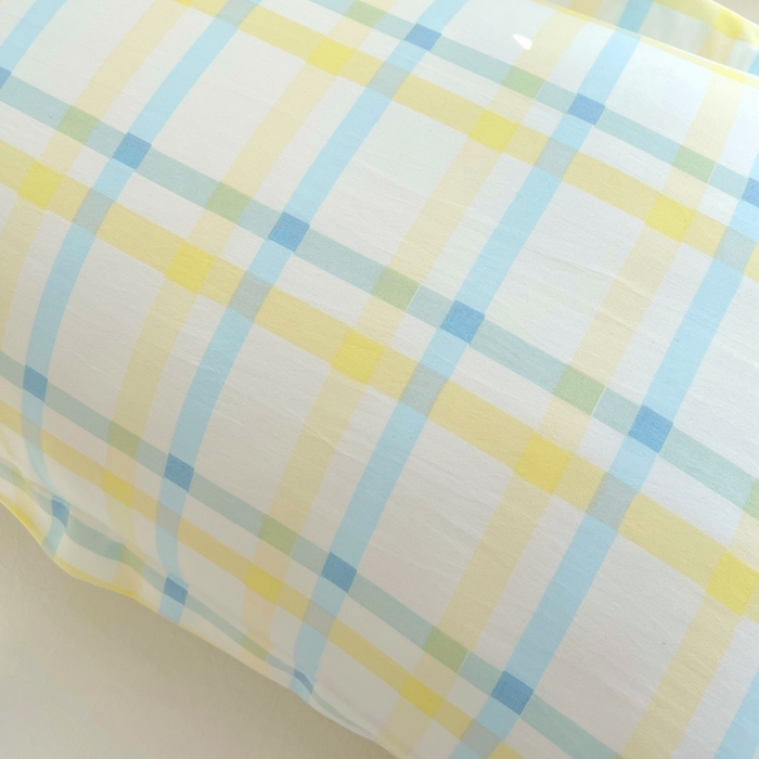 91家纺网 家纺一手货源 找家纺 雨彤家纺 2025年新款A类条纹水洗棉枕套 格心生活