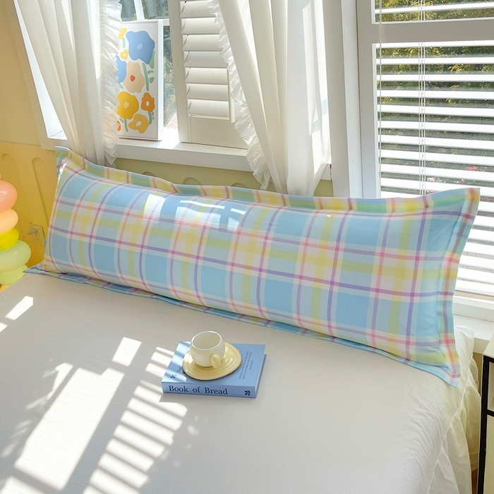 雨彤家纺 2025年新款A类条纹水洗棉枕套 弗罗格