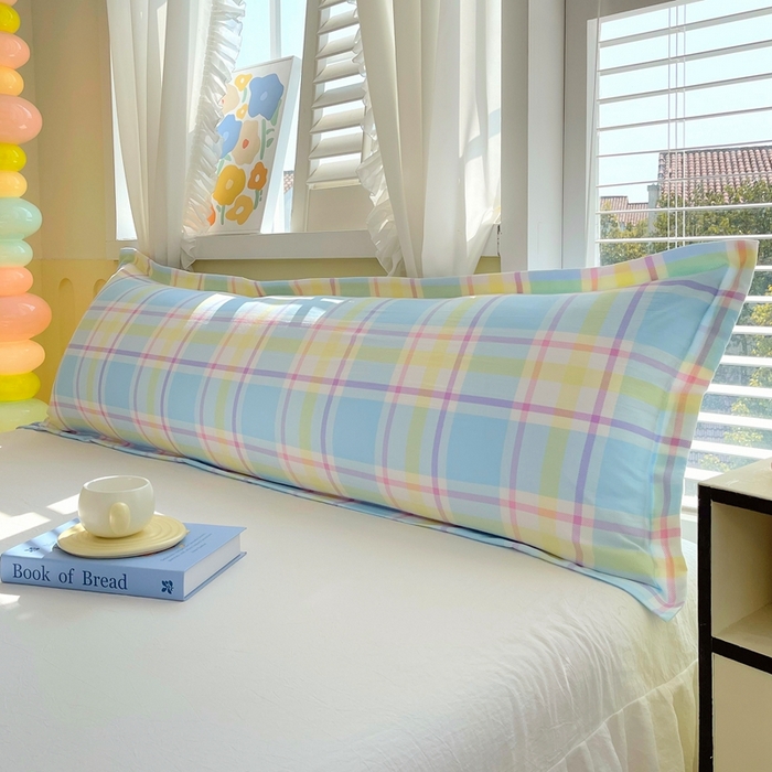 91家纺网 家纺一手货源 找家纺 雨彤家纺 2025年新款A类条纹水洗棉枕套 弗罗格