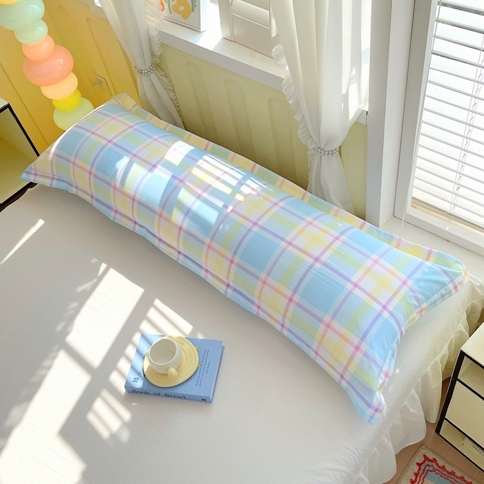 91家纺网 家纺一手货源 找家纺 雨彤家纺 2025年新款A类条纹水洗棉枕套 弗罗格