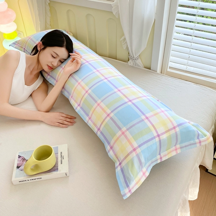 91家纺网 家纺一手货源 找家纺 雨彤家纺 2025年新款A类条纹水洗棉枕套 弗罗格