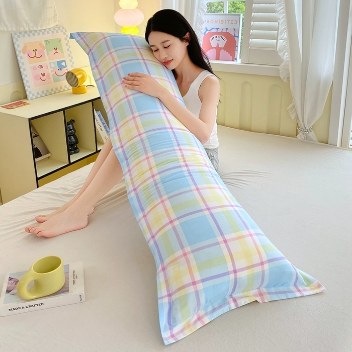 91家纺网 家纺一手货源 找家纺 雨彤家纺 2025年新款A类条纹水洗棉枕套 弗罗格