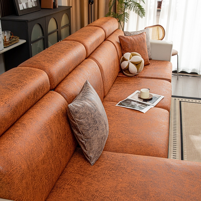 91家纺网 家纺一手货源 找家纺 沐沐家纺 2026春夏新款澜悦沙发笠 橘红