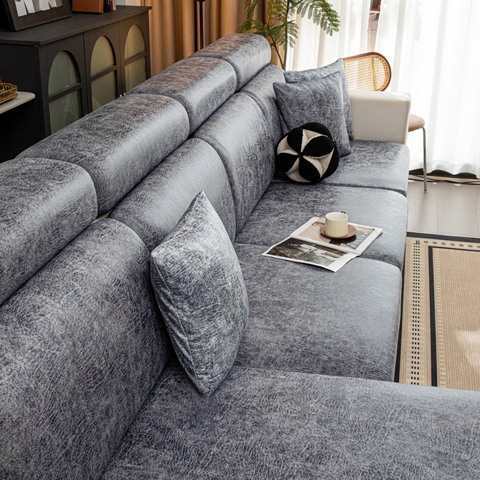 91家纺网 家纺一手货源 找家纺 沐沐家纺 2026春夏新款澜悦沙发笠 深灰