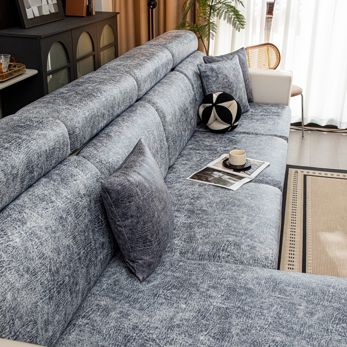 91家纺网 家纺一手货源 找家纺 沐沐家纺 2026春夏新款澜悦沙发笠 浅灰