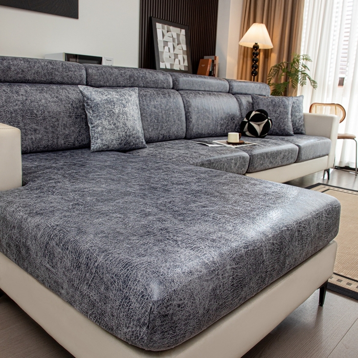 91家纺网 家纺一手货源 找家纺 沐沐家纺 2026春夏新款澜悦沙发笠 深灰