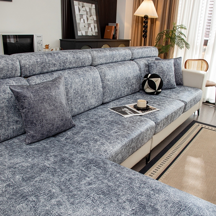 沐沐家纺 2026春夏新款澜悦沙发笠 浅灰