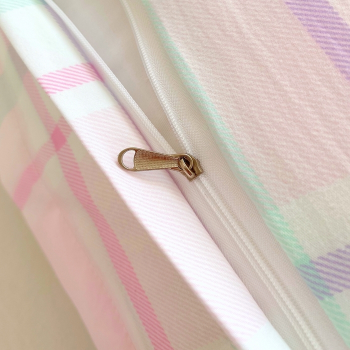 91家纺网 家纺一手货源 找家纺 雨彤家纺 2025年新款A类条纹水洗棉枕套 百川-红