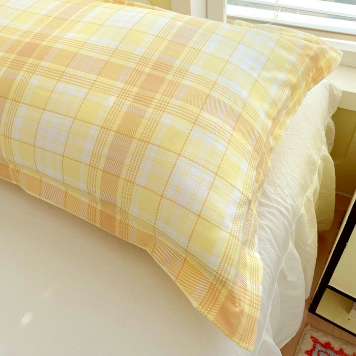 91家纺网 家纺一手货源 找家纺 雨彤家纺 2025年新款A类条纹水洗棉枕套 希格文