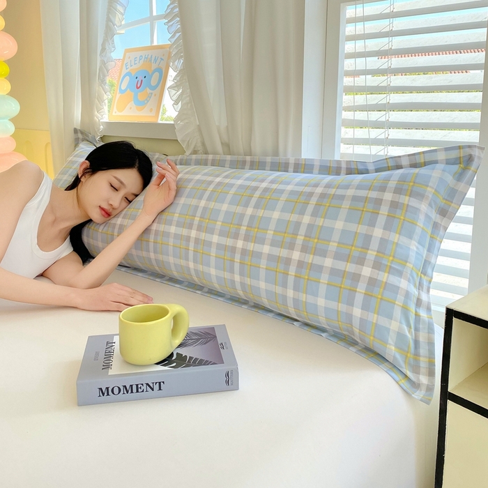 91家纺网 家纺一手货源 找家纺 雨彤家纺 2025年新款A类条纹水洗棉枕套 芙兰仕