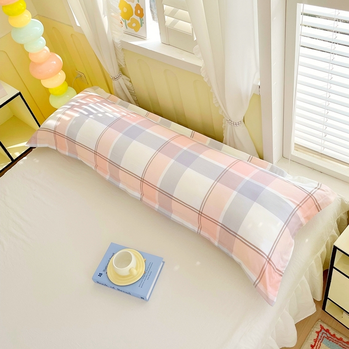 91家纺网 家纺一手货源 找家纺 雨彤家纺 2025年新款A类条纹水洗棉枕套 爱诺格