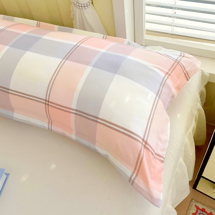 91家纺网 家纺一手货源 找家纺 雨彤家纺 2025年新款A类条纹水洗棉枕套 爱诺格