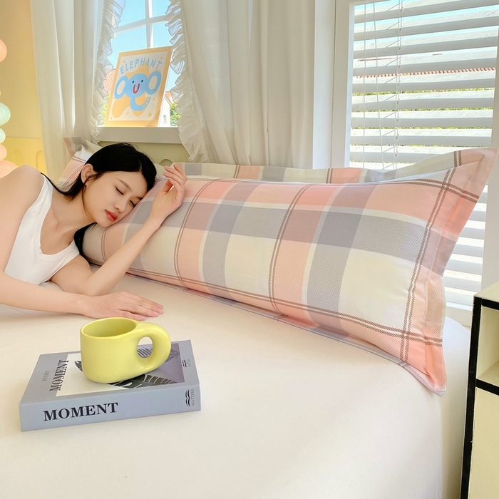 91家纺网 家纺一手货源 找家纺 雨彤家纺 2025年新款A类条纹水洗棉枕套 爱诺格