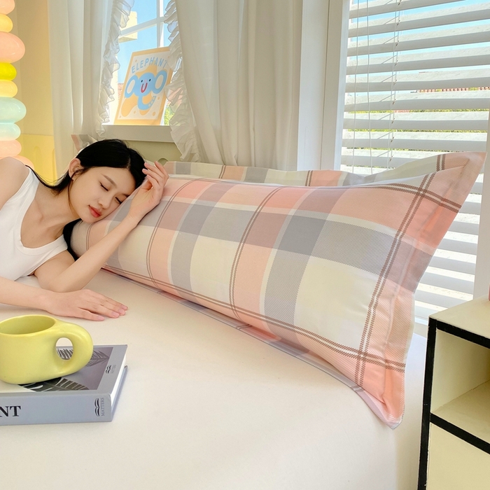 91家纺网 家纺一手货源 找家纺 雨彤家纺 2025年新款A类条纹水洗棉枕套 爱诺格