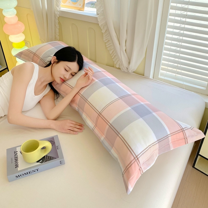 91家纺网 家纺一手货源 找家纺 雨彤家纺 2025年新款A类条纹水洗棉枕套 爱诺格