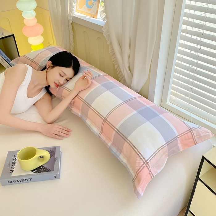 91家纺网 家纺一手货源 找家纺 雨彤家纺 2025年新款A类条纹水洗棉枕套 爱诺格