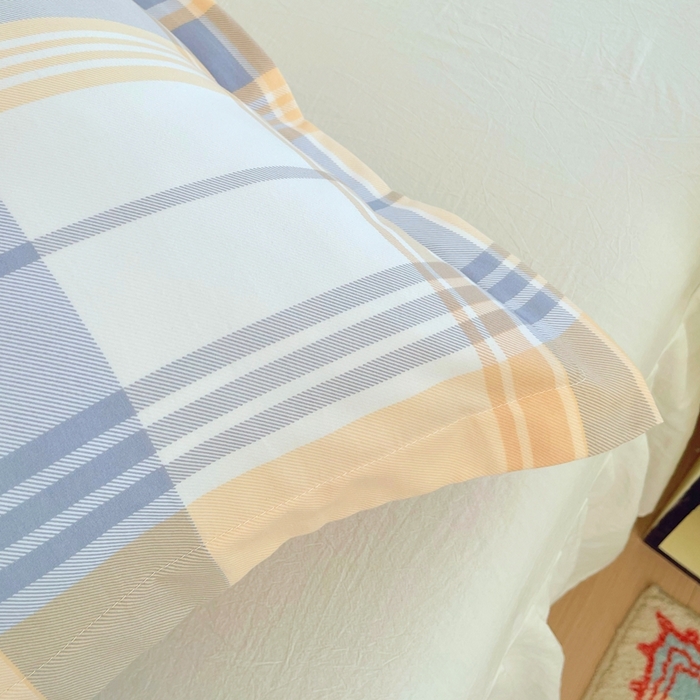 91家纺网 家纺一手货源 找家纺 雨彤家纺 2025年新款A类条纹水洗棉枕套 科曼格