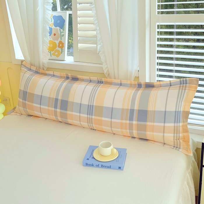 雨彤家纺 2025年新款A类条纹水洗棉枕套 科曼格