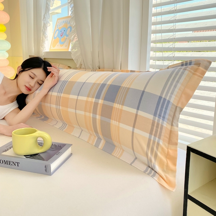 91家纺网 家纺一手货源 找家纺 雨彤家纺 2025年新款A类条纹水洗棉枕套 科曼格