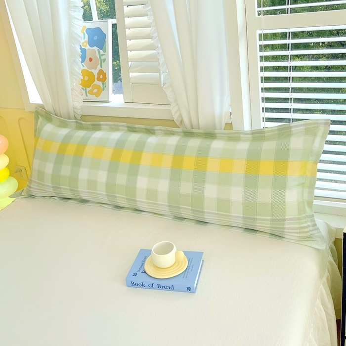 雨彤家纺 2025年新款A类条纹水洗棉枕套 安格尔