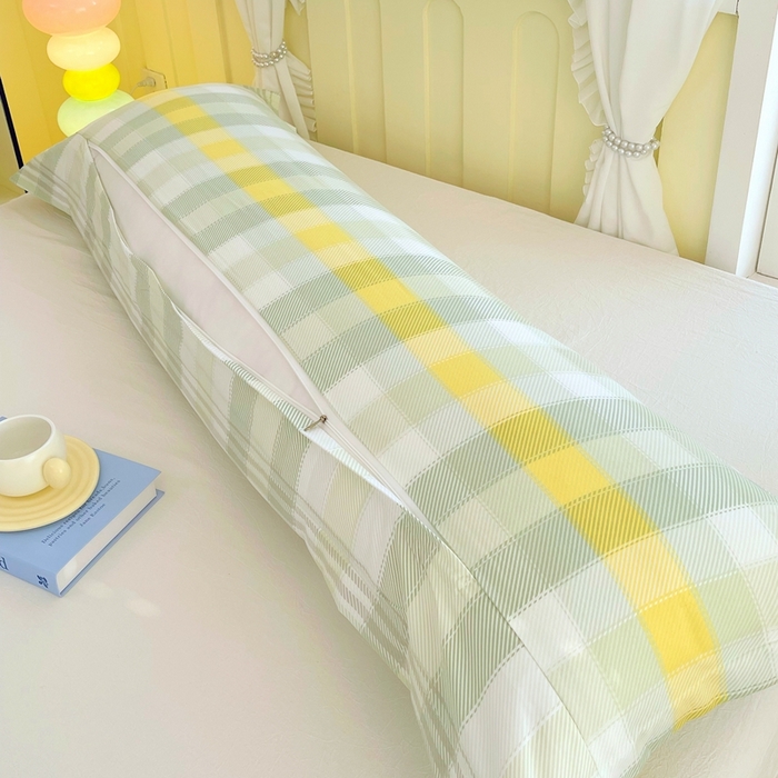 91家纺网 家纺一手货源 找家纺 雨彤家纺 2025年新款A类条纹水洗棉枕套 安格尔