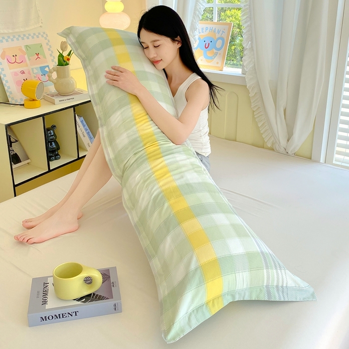 91家纺网 家纺一手货源 找家纺 雨彤家纺 2025年新款A类条纹水洗棉枕套 安格尔