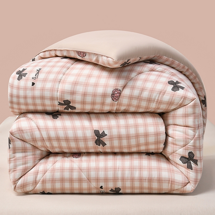 91家纺网 家纺一手货源 找家纺 无瑕家居 2025年新款水洗棉冬被春秋被被子被芯床褥被芯学生宿舍被子被芯 蝴蝶格玉