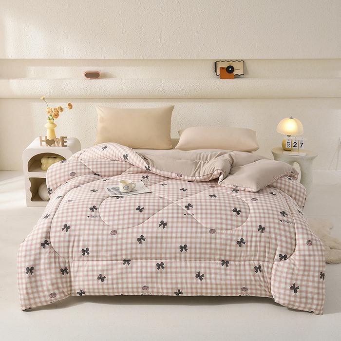 91家纺网 家纺一手货源 找家纺 无瑕家居 2025年新款水洗棉冬被春秋被被子被芯床褥被芯学生宿舍被子被芯 蝴蝶格玉