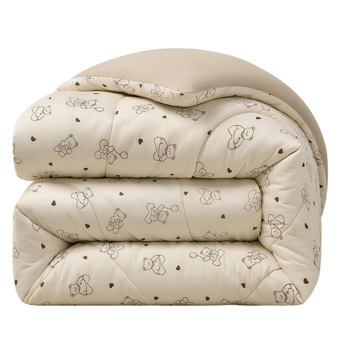 91家纺网 家纺一手货源 找家纺 无瑕家居 2025年新款水洗棉冬被春秋被被子被芯床褥被芯学生宿舍被子被芯 暖心小熊