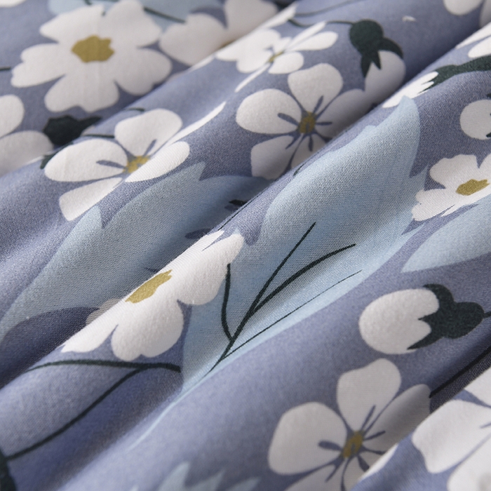 91家纺网 家纺一手货源 找家纺 无瑕家居 2025年新款水洗棉冬被春秋被被子被芯床褥被芯学生宿舍被子被芯 碎花蓝色